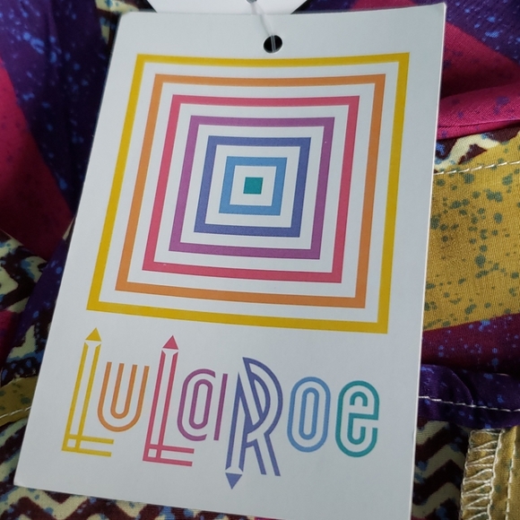 LuLaRoe Colorful Overlay Blouse Women's Size Medium NWT - Picture 7 of 7